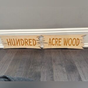 NWOT CUSTOM MADE Winnie the Pooh Wooden Baby Room Sign  Hundred Acre Wood- James